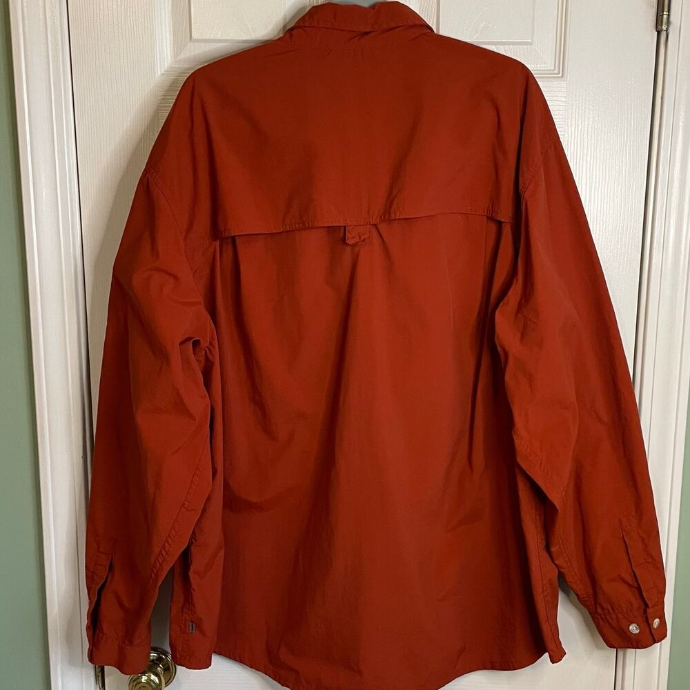 REI Men's Button Down Nylon Shirt Sz XXL UPF 40+ Fishing Hiking Outdoors Rust - Picture 4 of 14